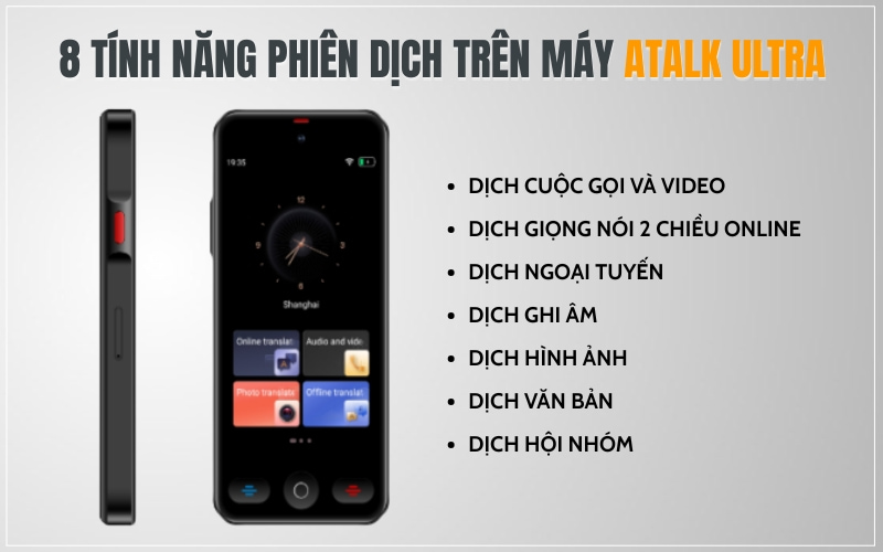 8 Tính Năng Phiên Dịch Cốt Lõi Trên Máy Phiên Dịch Cầm Tay ATalk Ultra