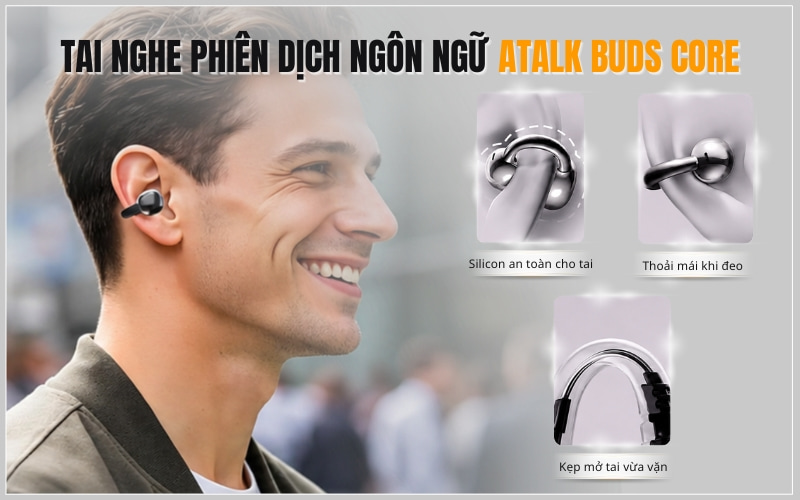 Tai Nghe Phiên Dịch Đa Ngôn Ngữ ATalk Buds Core