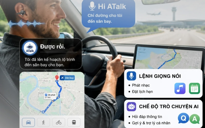 Trợ Lý Giọng Nói AI Được Tích Hợp Trên Tai Nghe Thông Dịch ATalk Buds Core