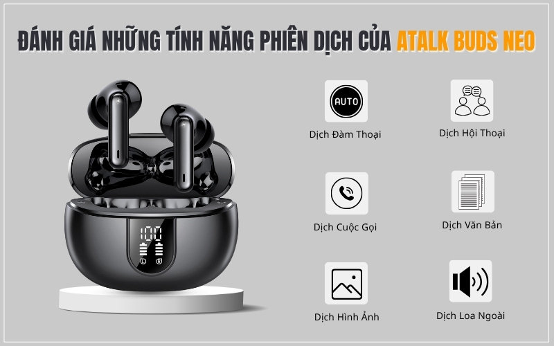 Review Những Tính Năng Phiên Dịch Nổi Bật Trên Tai Nghe ATalk Buds Neo