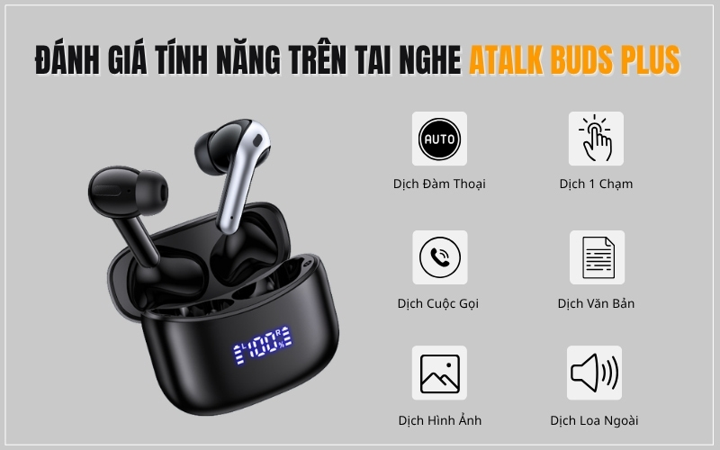Đánh Giá Những Tính Năng Dịch Thuật Trên Tai Nghe Dịch Thuật ATalk Buds Plus